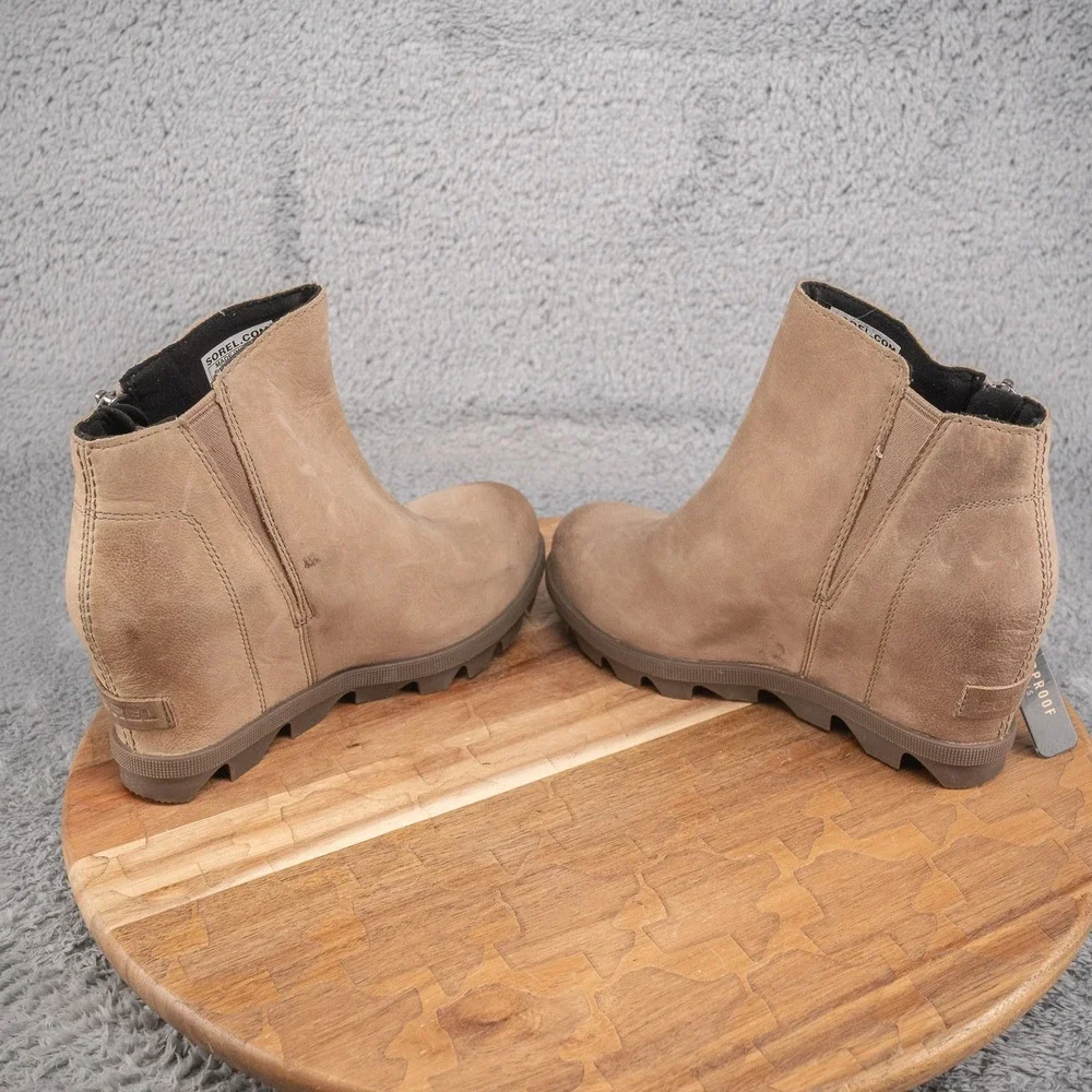 Sorel‎ Joan of Arctic Wedge III Brown Zip Bootie Size 5